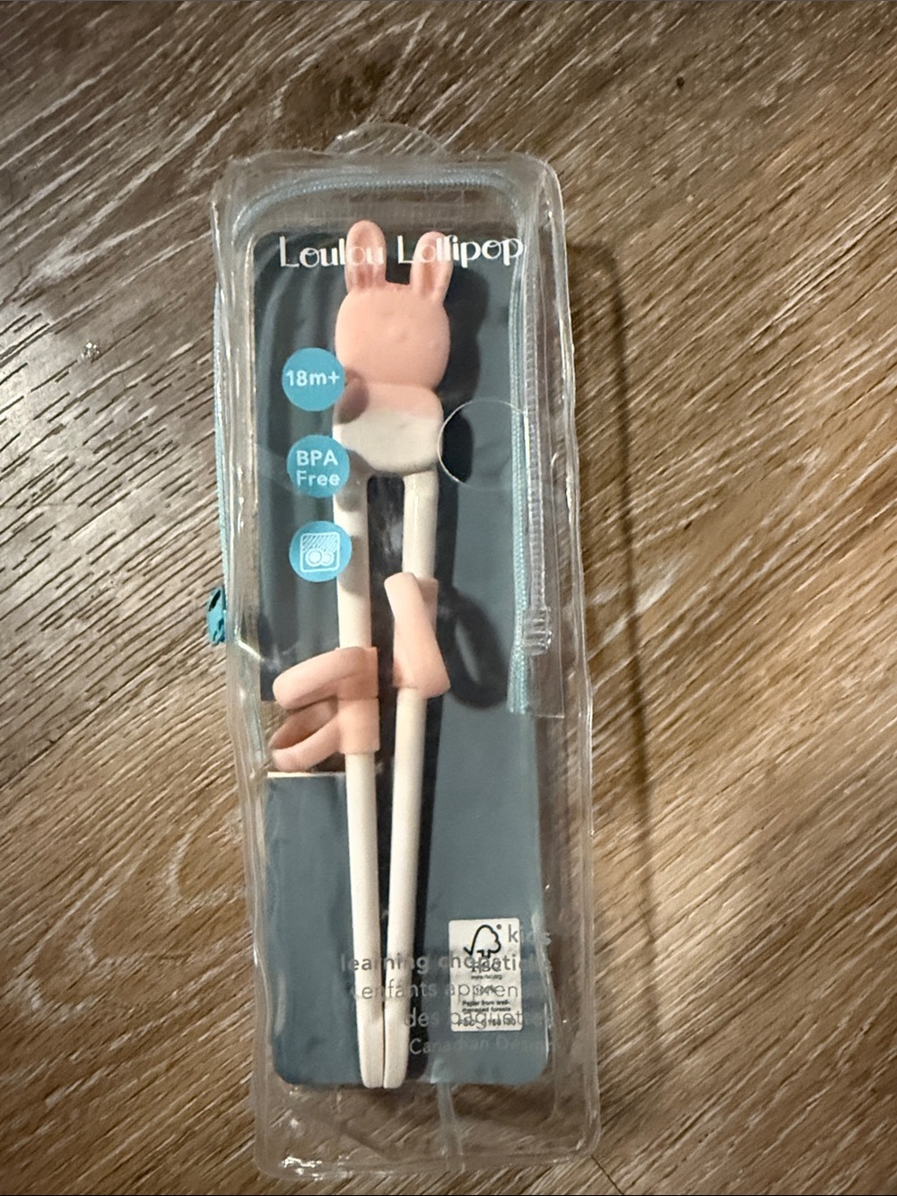 Leulou Lollipop Pink Training Chopsticks - BPA Free
